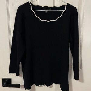 Black Top with White Trim